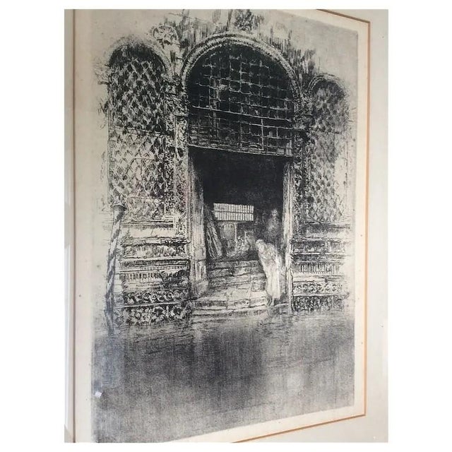 Early 20th Century Antique Signed Print of a Mosque, Ethnographic, Architectural, Signed For Sale - Image 5 of 14