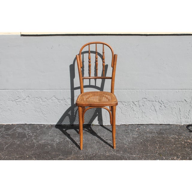 C1940 Vintage French Style Caned Dining Chairs - S/ 6 For Sale - Image 4 of 11