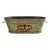 A charming vintage metal jardinière / cachepot with an elongated trough silhouette, ornate embossed detailing, and...