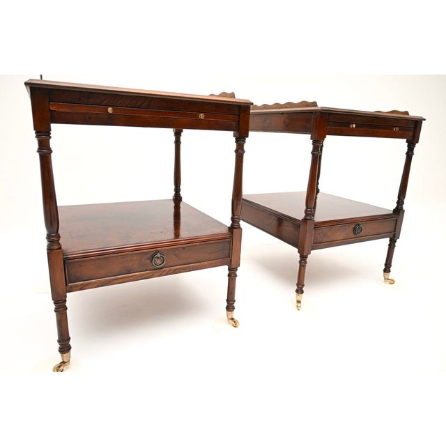 Vintage Georgian Burr Elm Side Tables, 1950, Set of 2 For Sale - Image 9 of 11