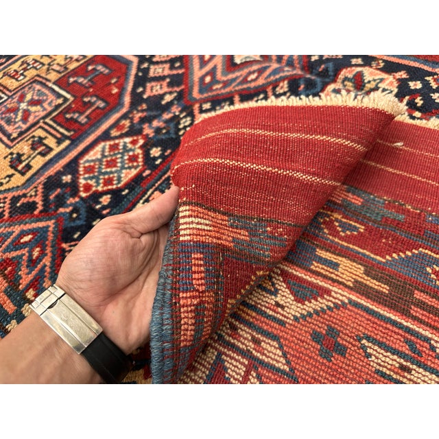Antique Caucasian Shirvan Hand-Knotted Wool Rug - 11'2" X 5'2" For Sale - Image 12 of 14