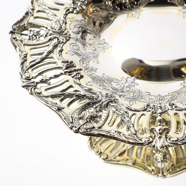 1900s Aesthetic Movement Sterling Silver & Gold Washed Taza Signed Hardy & Hayes Co. For Sale - Image 15 of 18