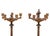French Roman Style Gilt Patinated Bronze Candelabra, Pair For Sale - Image 3 of 4