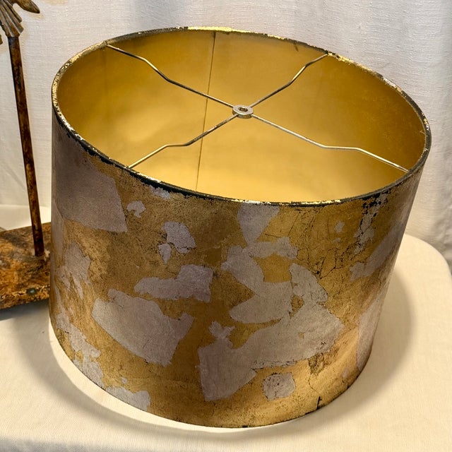 Late 20th Century Maison Charles Style Hollywood Regency Gilded Sunburst Table Lamp, Newly Painted For Sale - Image 14 of 16