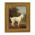 "White Poodle in a Punt" After George Stubbs, Contemporary Reproduction Print on Canvas, Small Gold Frame, 8 x 10 For Sale - Image 4 of 4