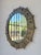 Gold Brutalist Round Hammered Gold-Tone Metal Mirror, 1950s For Sale - Image 8 of 18