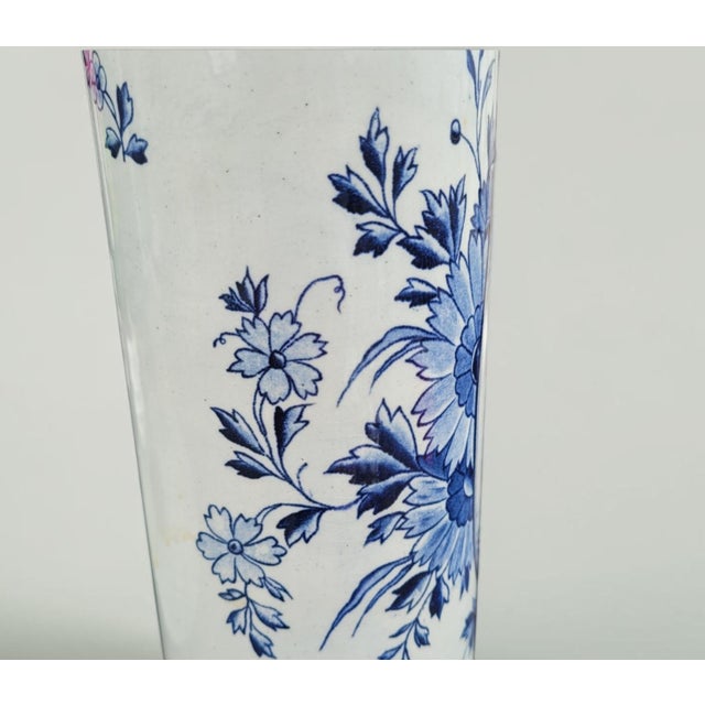 Vintage Hand-Painted Dutch Delft Blue Sailing Ship Vase, 1950s For Sale - Image 15 of 17