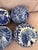 Mid 20th Century Set of 6 Blue & White Porcelain Decorative Balls – Floral Chinoiserie Design – Made in China For Sale - Image 5 of 7