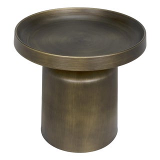 Lee Side Table, Aged Brass For Sale