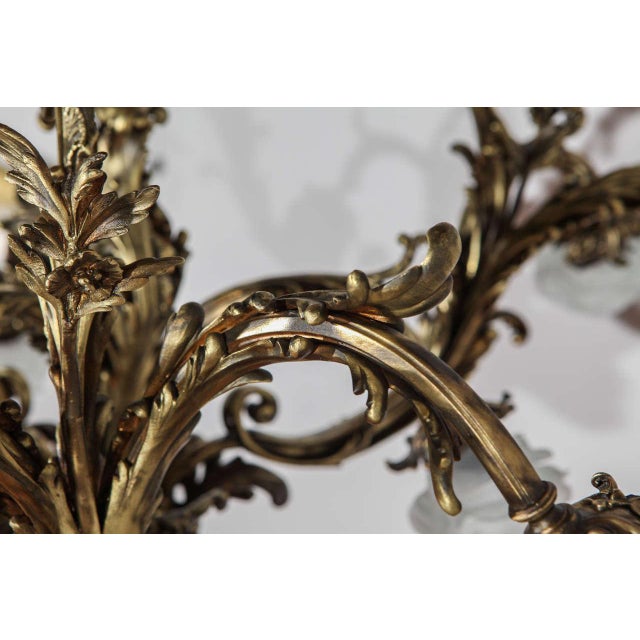 Late 19th Century French Brass Eight-Arm Chandelier For Sale In Los Angeles - Image 6 of 10