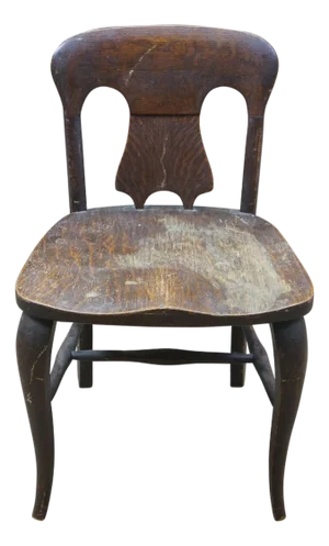 Antique Victorian Quartersawn Oak Child Doll Sized Desk Dining Chair 25"