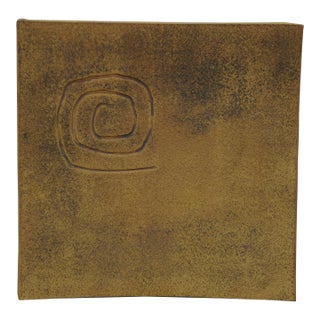 Yelyn Vivoni Modern Ceramic Square Tray Centerpiece Dish Tile 10" For Sale