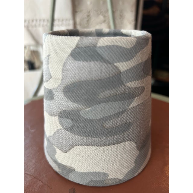 Mary Jane McCarty Designs Fortuny Camo Chandelier Shade For Sale - Image 4 of 5