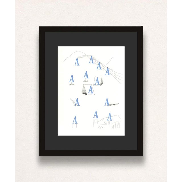 David Hockney, A from Hockneys Alphabet, Lithograph, Framed For Sale - Image 4 of 4