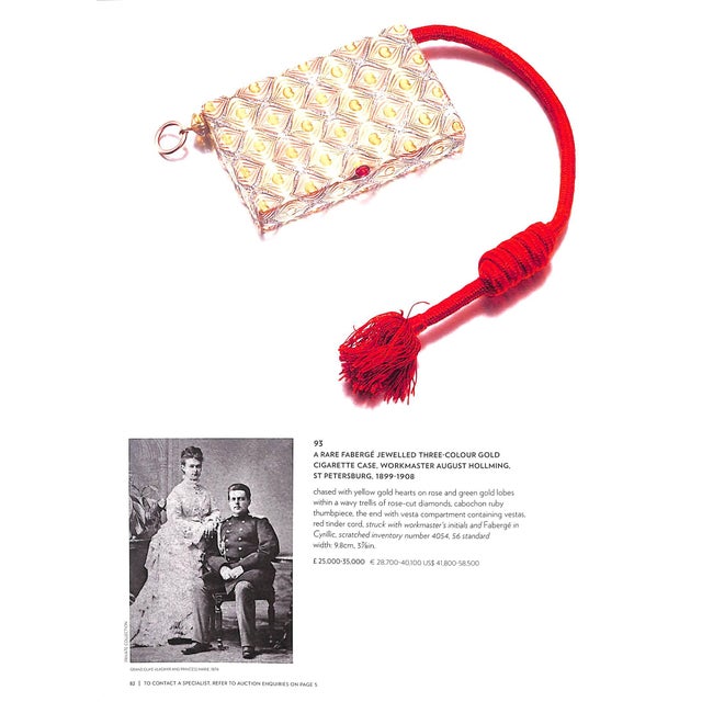 [107] pp. w/ 110 lots 10 5/8" x 8 1/4" An important collection belonging to Grand Duchess Maria Pavlovna, the grand dame...