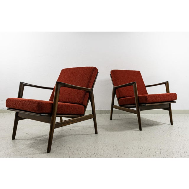 Armchairs “Stefan” type 300-139, manufactured by Swarzędzkie Fabryki Mebli, Poland in the 60s. Armchairs made entirely of...