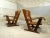 1950s Set of Oak and Straw Armchairs, France, 1950s For Sale - Image 5 of 6