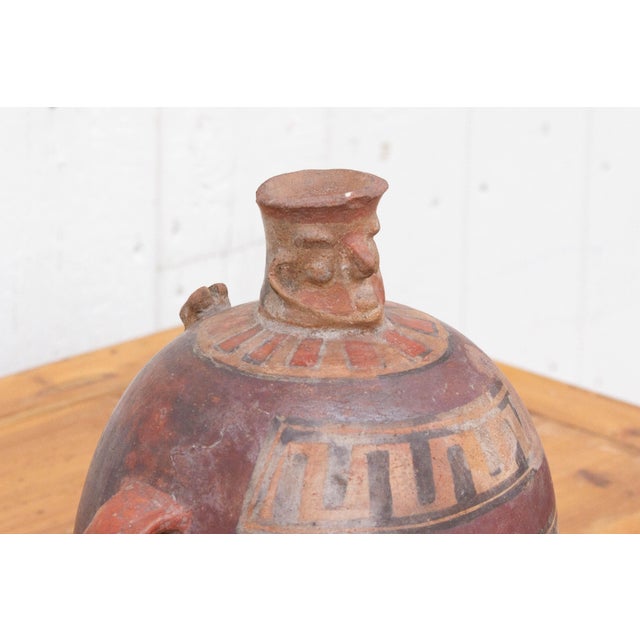Rare Pre-Historic Painted Terracotta Vessel For Sale - Image 4 of 10