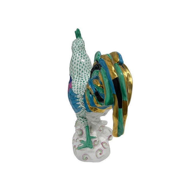 Blue Large Porcelain Rooster from Herend, Hungary, 1960s For Sale - Image 8 of 10