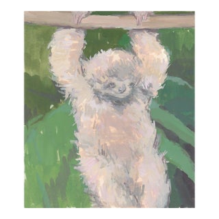 Sloth Print Contemporary Original Expressionist Painting by Michelle Farro For Sale