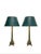 Empire Style Green Metal and Brass Table Lamps, 1960s, Set of 2 For Sale - Image 10 of 10