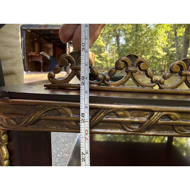 Vintage Louis XV Style Burled Wood 2 Tier Side Table For Sale In Washington DC - Image 6 of 10