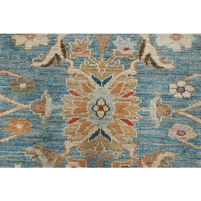 Early 21st Century Style Traditional Rug With Water Lily Medallion In Beige "Nymphaea" For Sale - Image 5 of 8