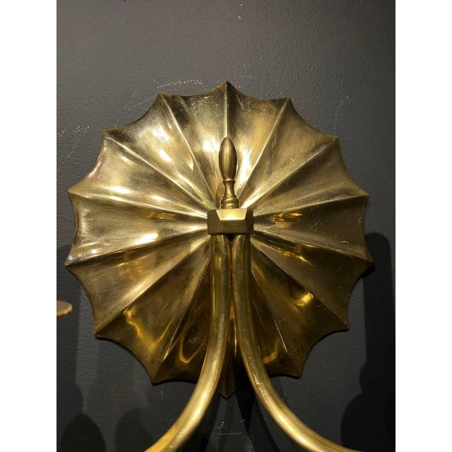 1940s Large Sunburst Bronze Sconces For Sale In New York - Image 6 of 8