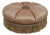 Marge Carson Large Round Upholstered ‘Puff’ Ottoman For Sale