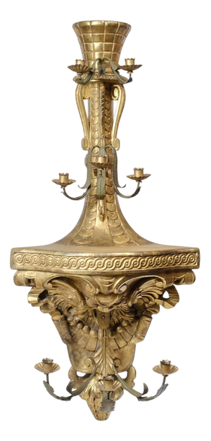 Wall Corner Candlesticks, 1870, Set of 2