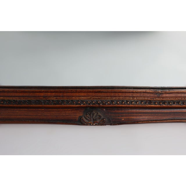 Antique Facet-Cut Mirror with Carved Wood Frame, France, 1850s For Sale - Image 5 of 12