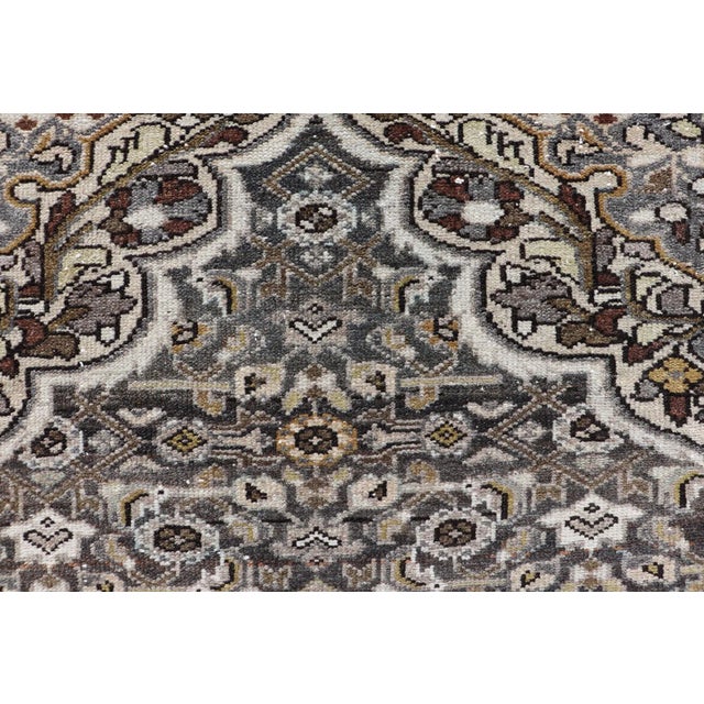 Antique Persian Malayer Rug With Intricate Botanical Design 3'6 X 4'5 For Sale In Atlanta - Image 6 of 12