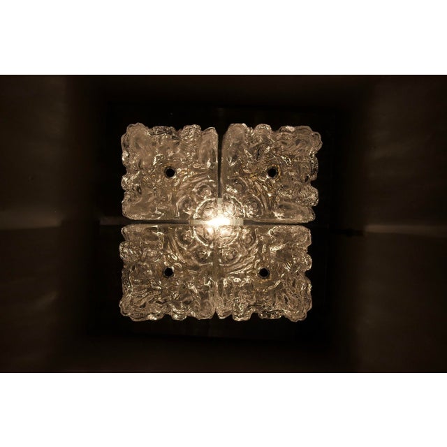 Ice Glass 4 Globe Ceiling Light, 1970s For Sale - Image 4 of 11
