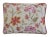 Custom-tailored pillow by Mike Seratt of The Prized Pig in a French silk embroidered floral botanical fabric, depicting a...
