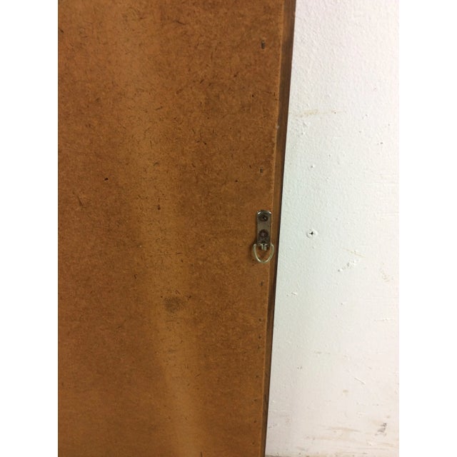 Mid Century Modern Wall Mirror With Rectangular Walnut Frame For Sale - Image 10 of 12