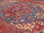 Antique Persian Heriz Serapi Rug With Blue Field Geometric Medallion Design For Sale - Image 15 of 17