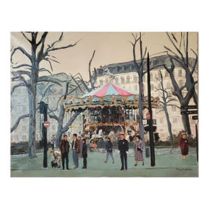 Late 20th Century Carrousel Du Trocadéro, Paris France by Philip Myers (1922-2012)