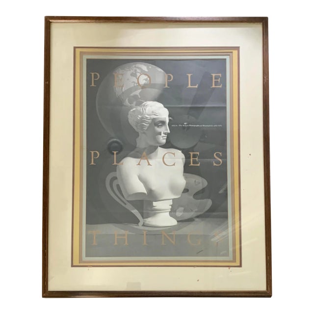 1980s Vintage Neoclassical Aiga Design Association Framed Poster For Sale