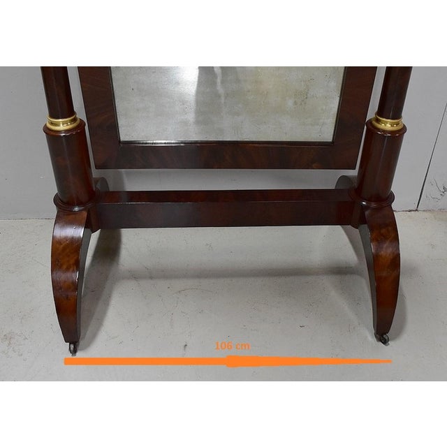 Empire Napolean 1 Mirror in Mahogany Veneer For Sale - Image 12 of 18