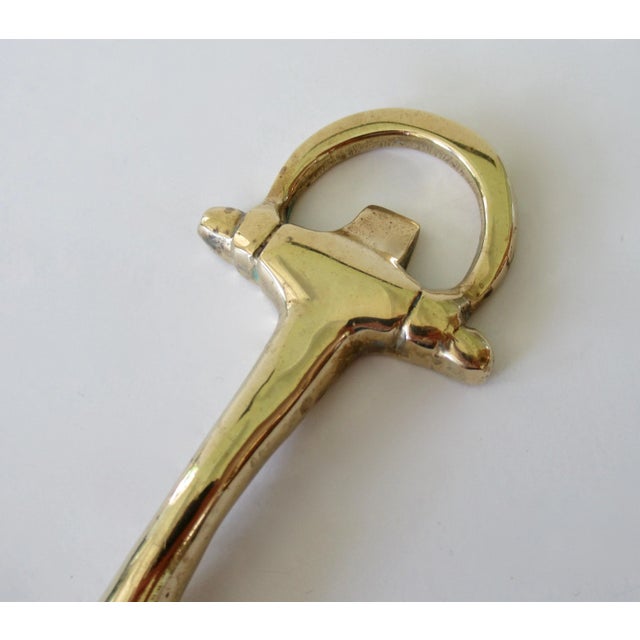 Metal Vintage Mid-Century Equestrian Style Horse-Shoe Shaped Brass Letter Opener For Sale - Image 7 of 9