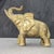 1950s Etched Solid Brass Elephant Figurine Trunk Up For Sale - Image 4 of 13