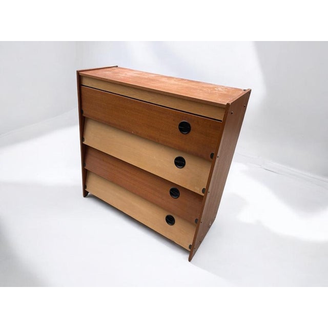 Mid-Century Modern Mid-Century German Brown and Beige Shoe Cabinet, 1950s For Sale - Image 3 of 18