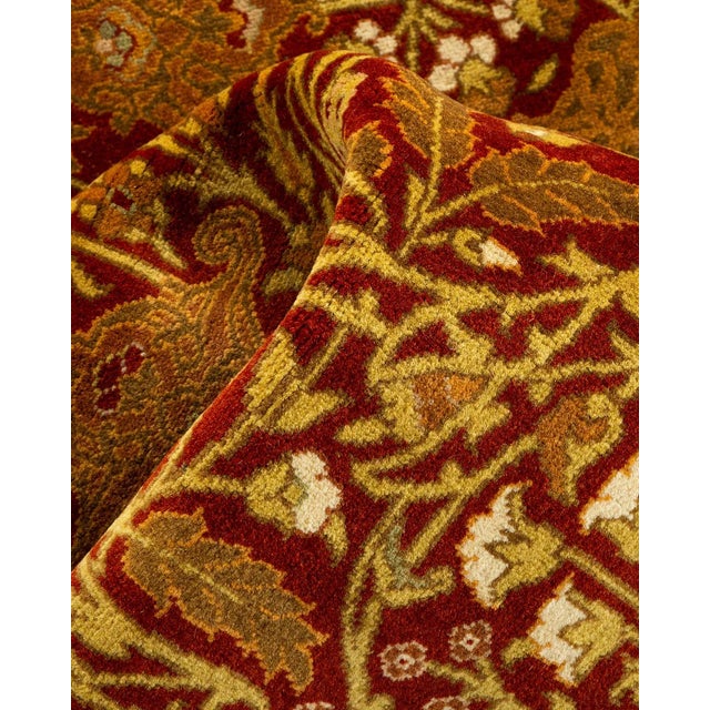 Textile Mogul, One-of-a-Kind Hand-Knotted Area Rug - Orange, 5' 1" x 7' 7" For Sale - Image 7 of 8
