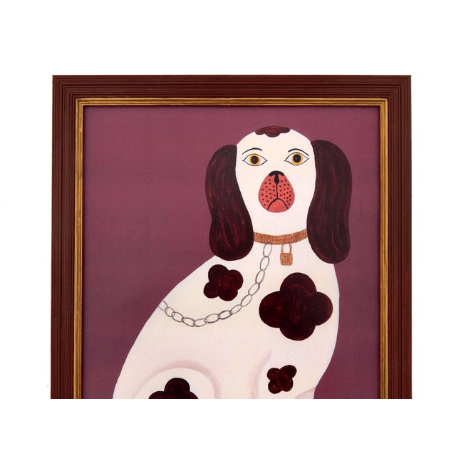 This elegant fine art print by British artist Matt Rix reimagines the beloved Staffordshire spaniel in a refined...