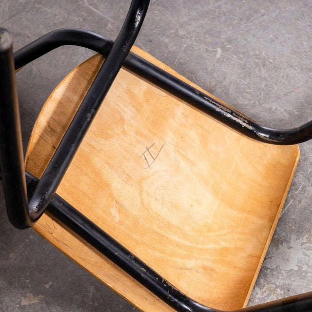 Wood French Stacking University Dining Chair, 1960s For Sale - Image 7 of 8