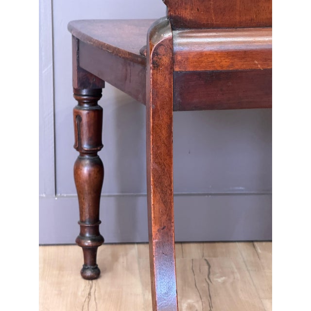 Pair of Early 19th Century English Regency Mahogany Hall Chairs For Sale - Image 14 of 15