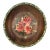 Mid 20th Century Hand-Painted Folk Art Wooden Bowl, Floral Tole Design For Sale