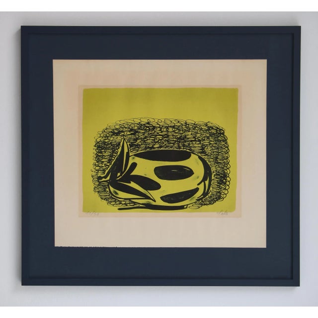 Lithographies in Blue Frames by Axel Salto, 1930s, Set of 2 For Sale - Image 3 of 15