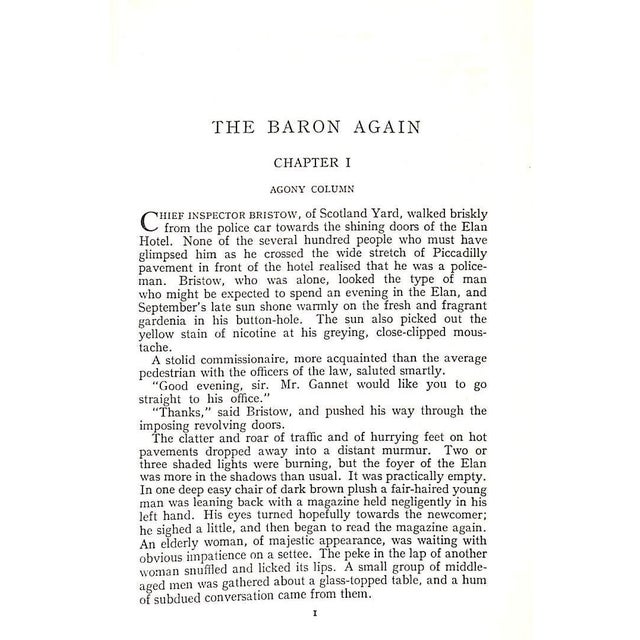 Traditional "The Baron Again" 1938 Anthony Morton [John Creasey] For Sale - Image 3 of 4