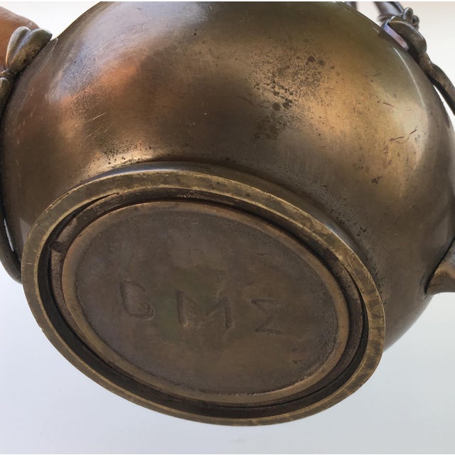 1920's Bronze "Genie" Pendant Light For Sale - Image 4 of 8